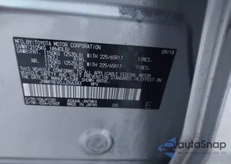 2018 Toyota Rav4 Xle из США, поврежденный, VIN JTMRFREV0JJ256343